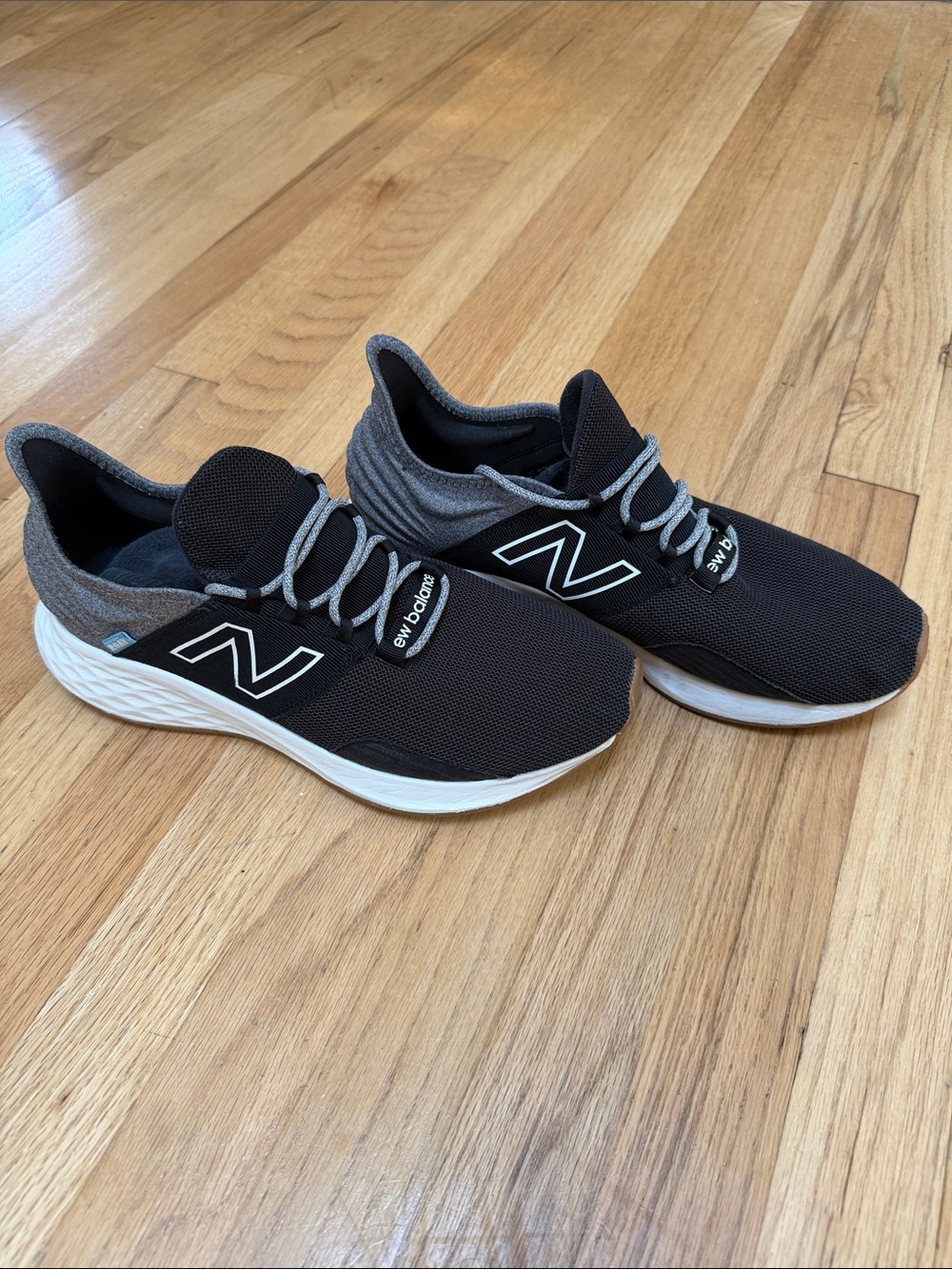 New Balance Black and Gray Athletic Sneakers - Fresh Foam ROAV - Picture 1 of 11